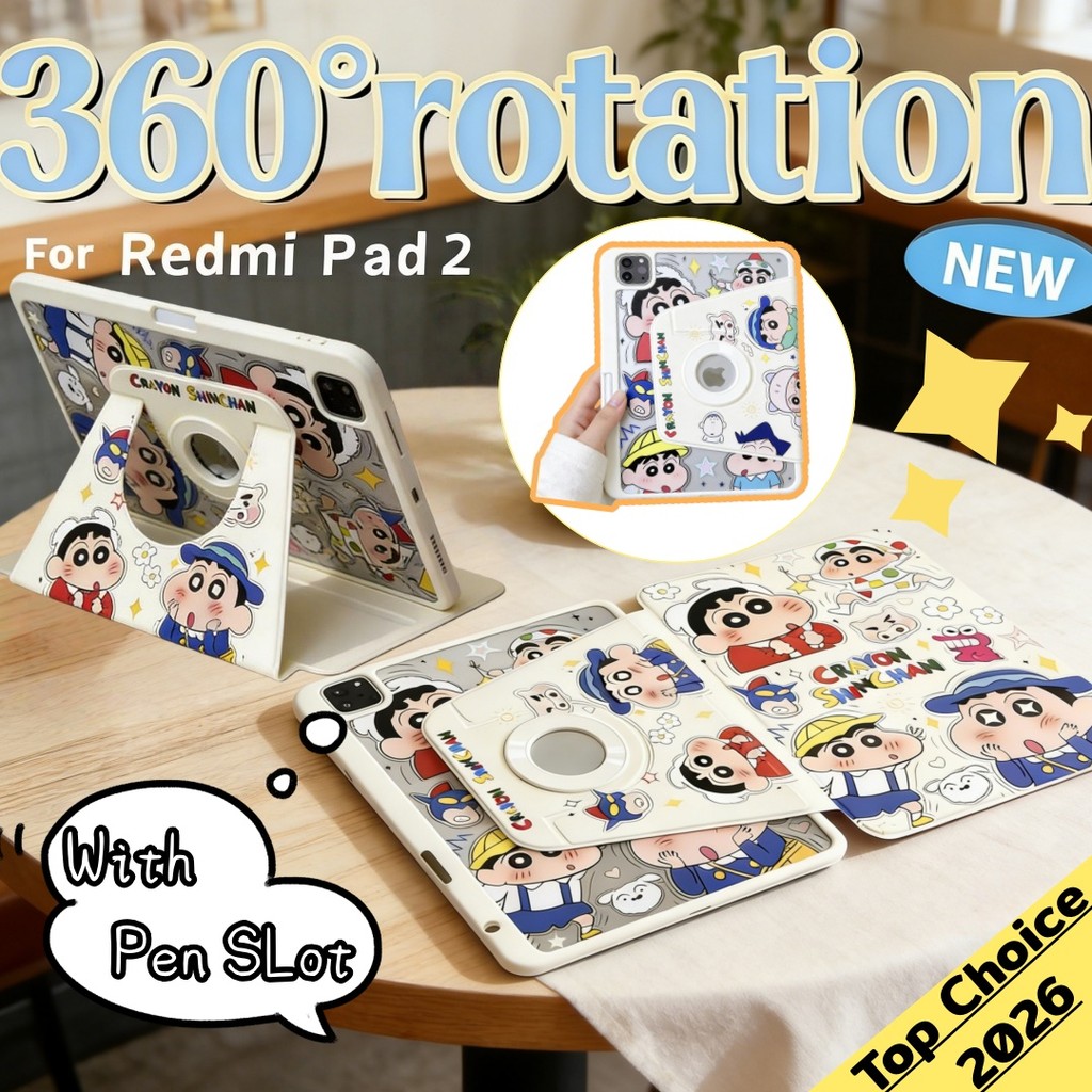 【พร้อมส่ง】เคส XIAOMI Redmi PadPro 12.1 นิ้ว  Redmi Pad 2 นิ้ว Redmi Pad SE 11 นิ้ว หมุนได้ พร้อมช่อง