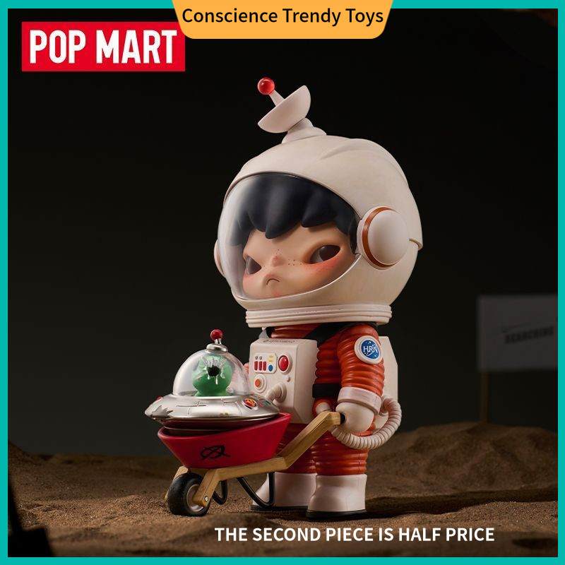 ของแท้อย่างเป็นทางการ POPMART Hirono Hirono Hirono กําลังมองหารูปคนต่างด้าวแฟชั่นอินเทรนด์ของเล่นเคร