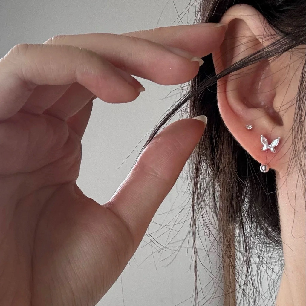 ✿ มีส่งด่วน ✿ ต่างหูจิว ต่างหูเงิน 1คู่ พร้อมส่ง E042