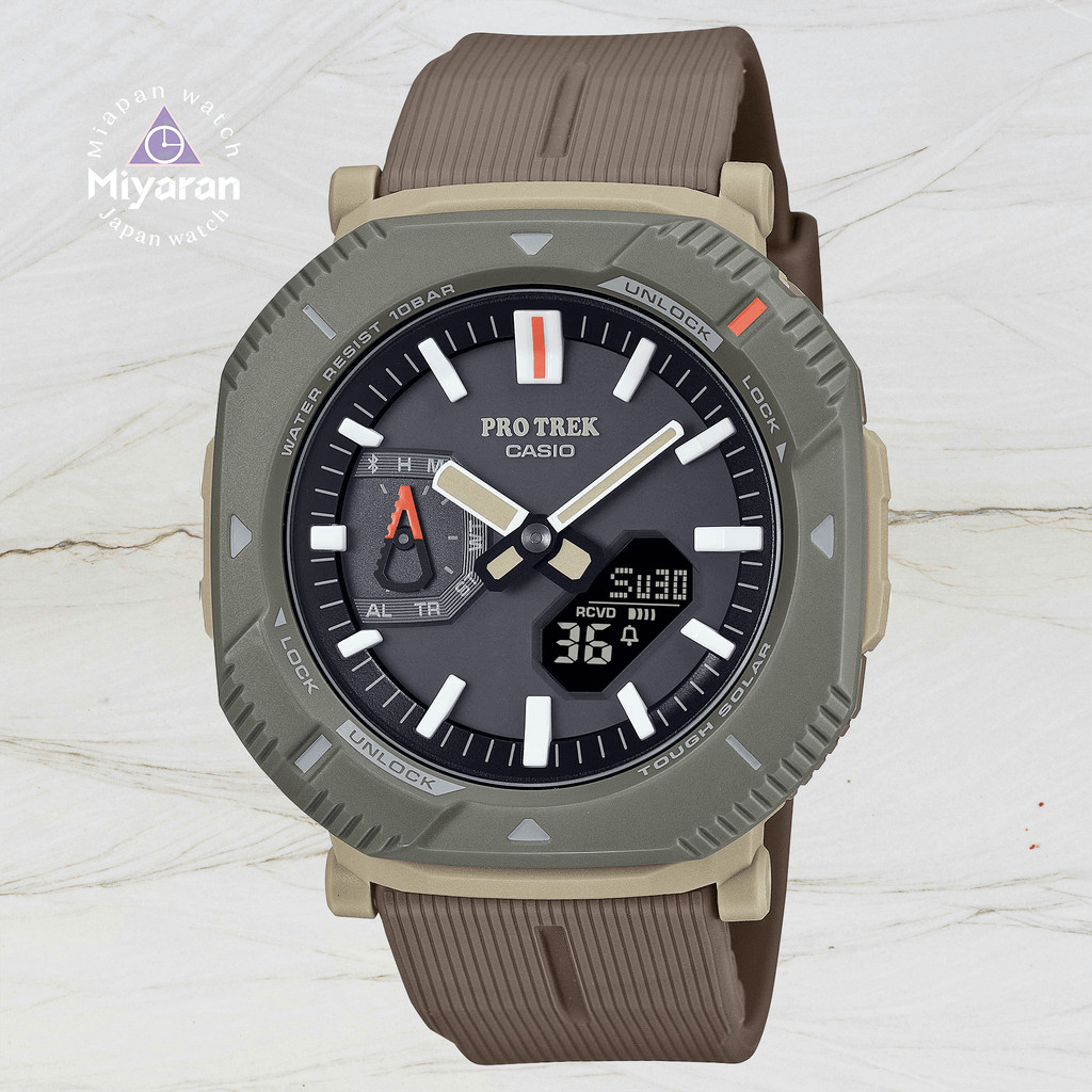 Casio Protrek PRJ-B001-5JF นาฬิกาข้อมือชาย ระบบควอทซ์-พลังงานแสงอาทิตย์ กันน้ำ 100 เมตร ส่งตรงจากญี่