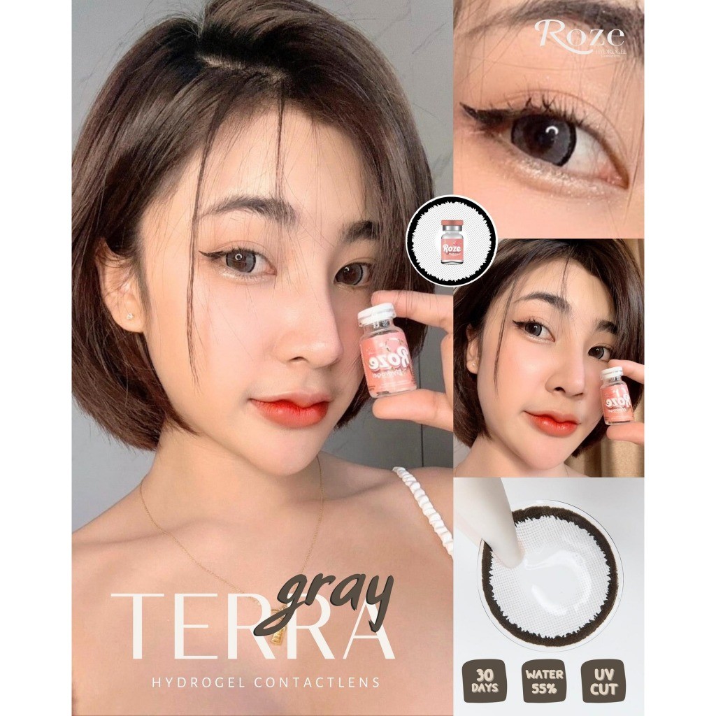 💖คอนแทคเลนส์ - รุ่น Terra (Rozelens)💖Size : XL💖สี : Brown / Gray / Black