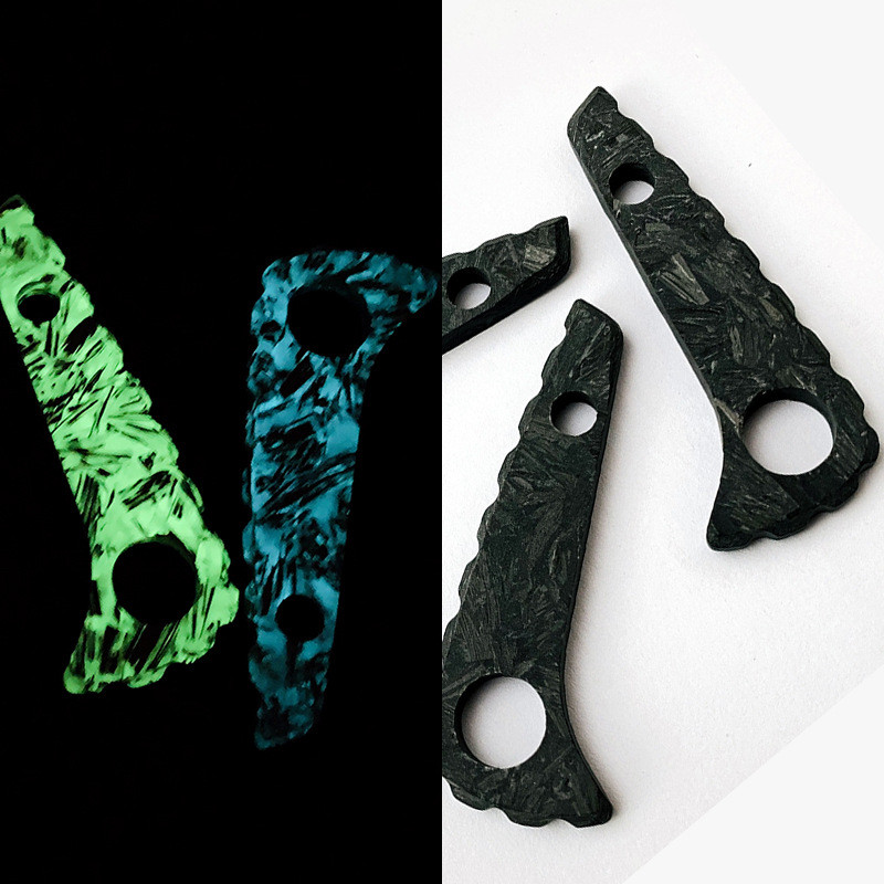 SPYDERCO C81 Spider C81 Back Carbon Fiber Luminous Fragmented Carbon Resin วัสดุใหม่ Luminous Carbon