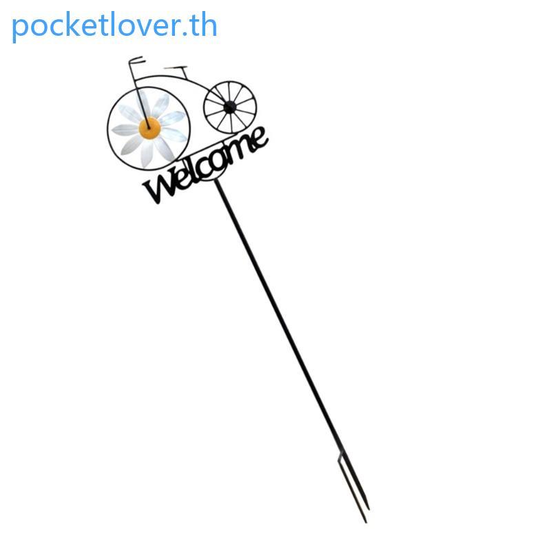 Poc Garden Pinwheels Wind Spinner Bike Flower Welcome Stake Bicycles Windmills Outdoor