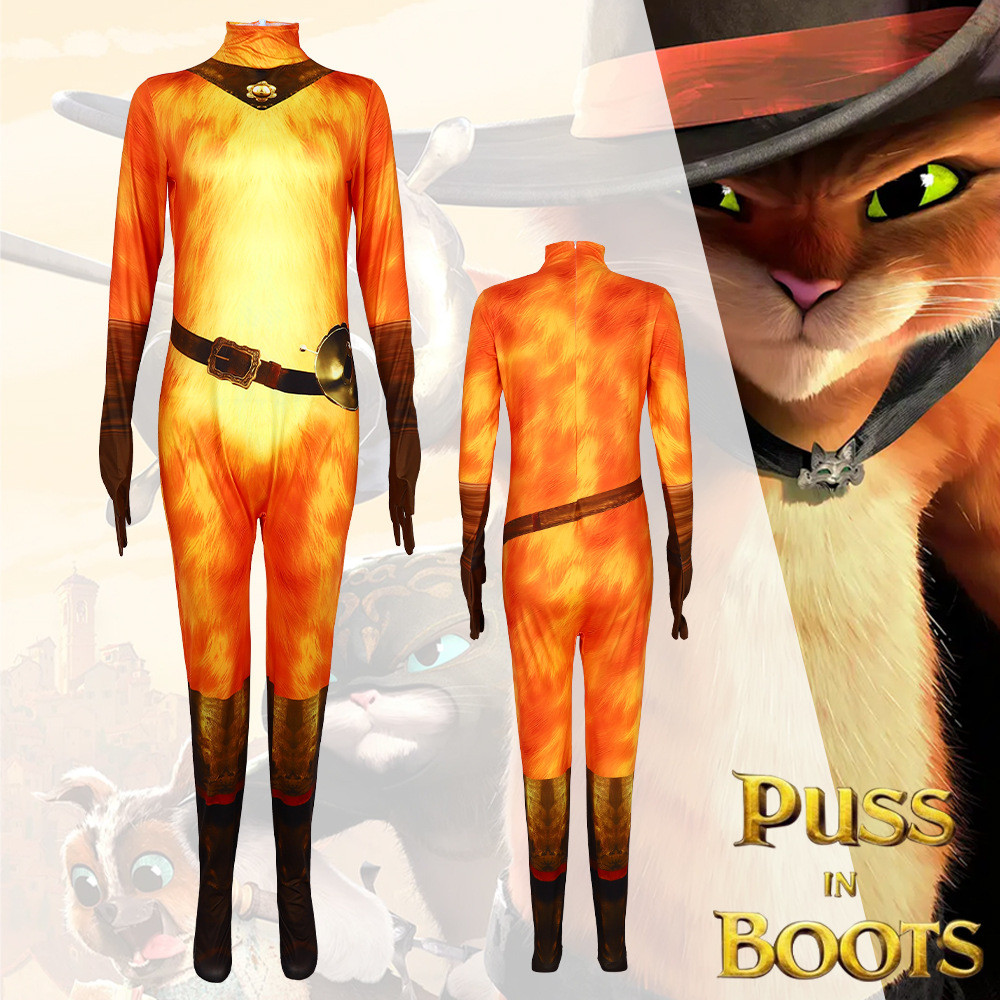 เครื่องแต่งกายคอสเพลย์แมวน่ารัก พร้อมรองเท้าฮาโลวีน puss OT5B