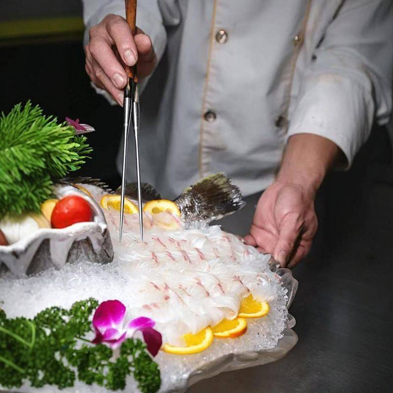 Sashimi Chopsticks Sushi Dishes Japanese Stainless Steel Pointed Salmon Special Chopsticks rfCv