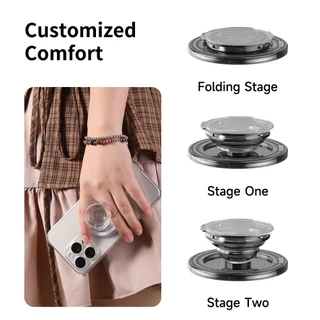 ROCK Boogie Magnetic Phone Holder /ที่วางด้ามจับโทรศัพท์มือถือแบบพับ /แรงแม่เหล็กสูง /ใช้ได้กับโทรศัพท์มือถือทุกยี่ห้อ