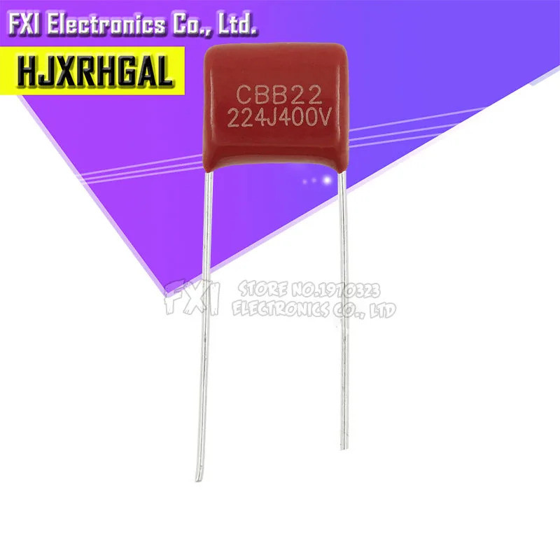 20PCS 400V224J 400V 0.22UF 220NF 400V 224J 224 CBB P10 Polypropylene ฟิล์มตัวเก็บประจุใหม่