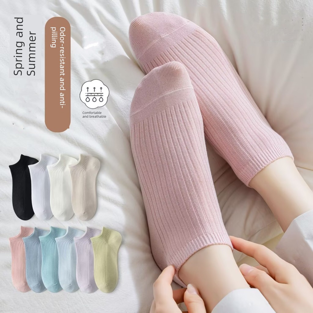 personal best ถุงเท้า ถุงเท้าวิ่ง ถุงเท้าผู้หญิงถุงเท้าเรือฤดูร้อนบางซับเหงื่อไม่ตกส้นรุ่นฤดูใบไม้ผล