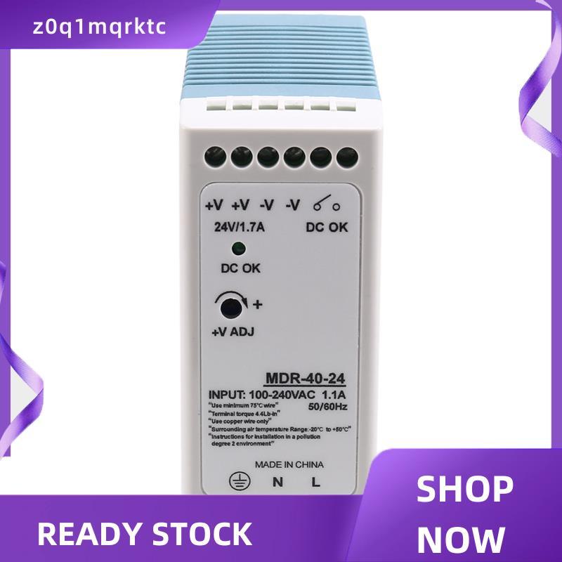 z0q1mqrktc MDR-40-24V 24V 40.8W Din Rail Power Supply Ac-Dc Driver เครื่องควบคุมแรงดันไฟฟ้า Suply 10