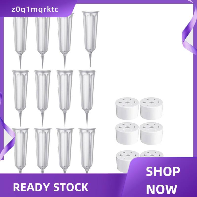 z0q1mqrktc 12 ชิ้นแจกัน Cemetery พร้อม Spikes Memorial แจกันดอกไม้ Grave ผู้ถือดอกไม้กรวยในแจกันพื้น