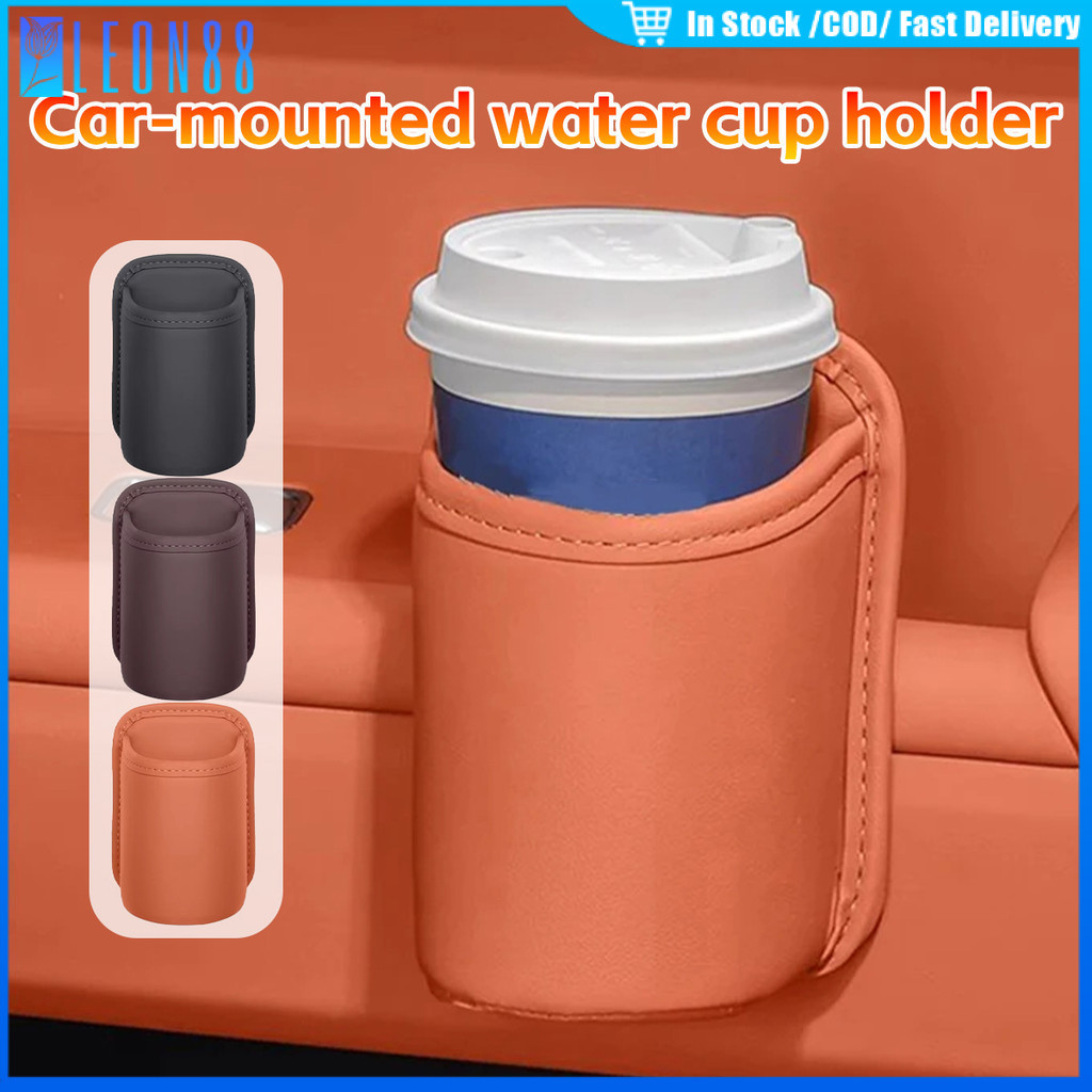 ของมาใหม่！ขนาด10*16CM ที่วางแก้วในรถยนต์ วัสดุหนัง ใช้งานได้จริง ประหยัดพื้นที่ มีความจุใหญ่ มีเปากใหญ่ อเนกประสงค์