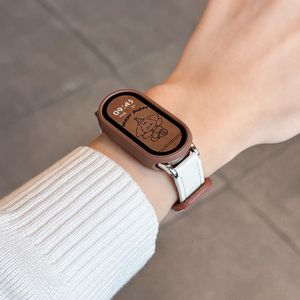 สายรัดหนังแท้บาง for Xiaomi Mi Band 10 9 8 NFC รูปที่ 7