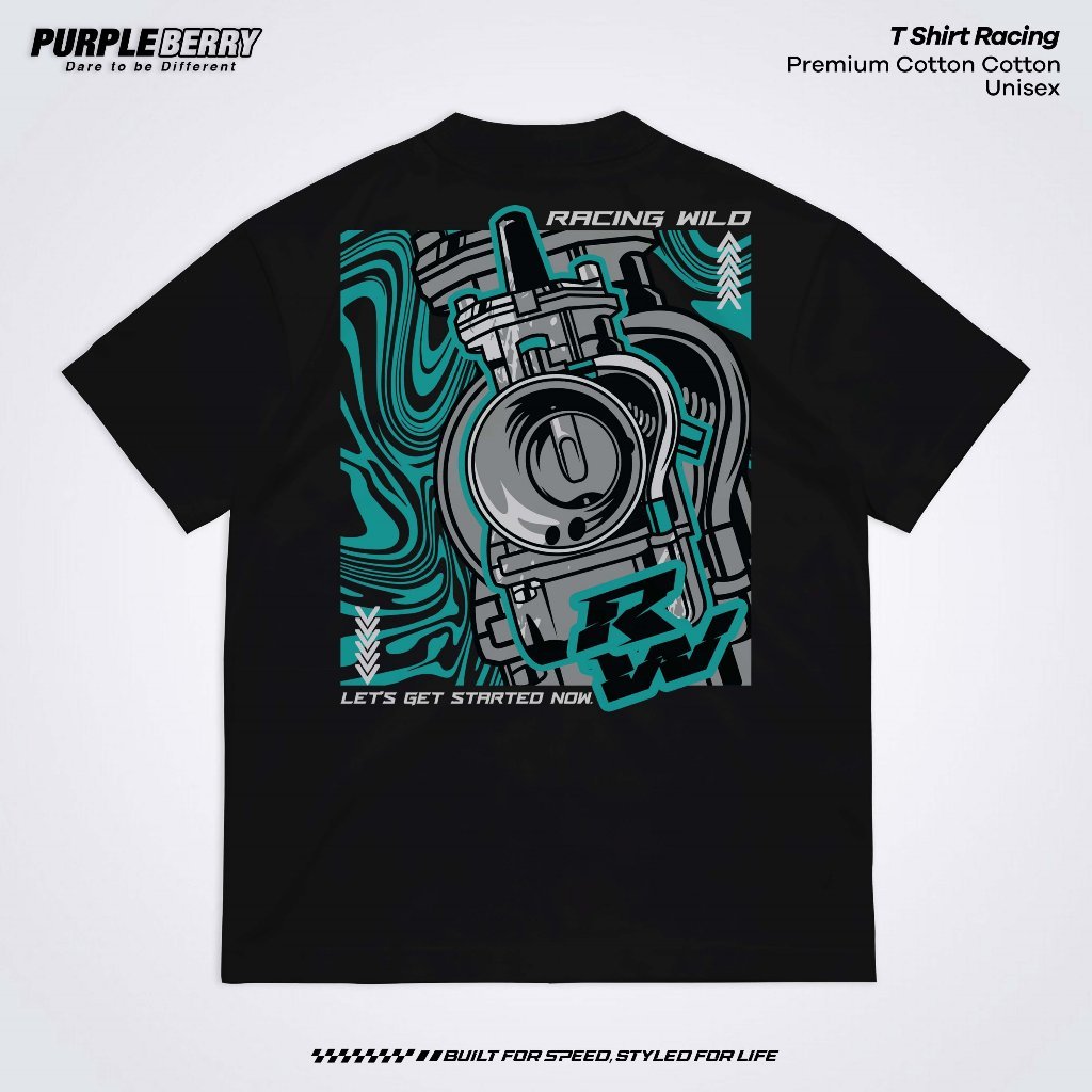Wild Lets รับเริ่มต้นตอนนี้ RW คาร์บูเรเตอร์ Racing เสื้อยืด - Herex Cotton Combed 30s รถจักรยานยนต์