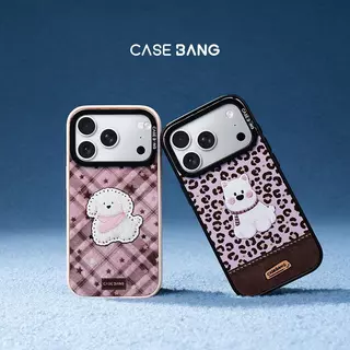CASEBANG Winter Puppy ด้านหลังแม่เหล็กแบบถอดเปลี่ยนได้ กันกระแทก เข้ากันได้กับ iPhone รุ่น 13,14,15,16,17