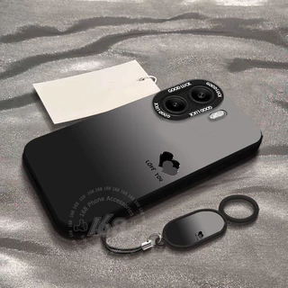 เคส OPPO A6X A6S A6t A6 เคส OPPO A6t Pro เคสไล่สีรูปหัวใจ กันกระแทก พร้อมที่ป้องกันเลนส์กล้อง หนังสายนำโทรศัพท์ ซิลิโคนด้านนุ่มกันลายนิ้วมือ สำหรับเด็กผู้ชาย เด็กผู้หญิง และนักเรียน