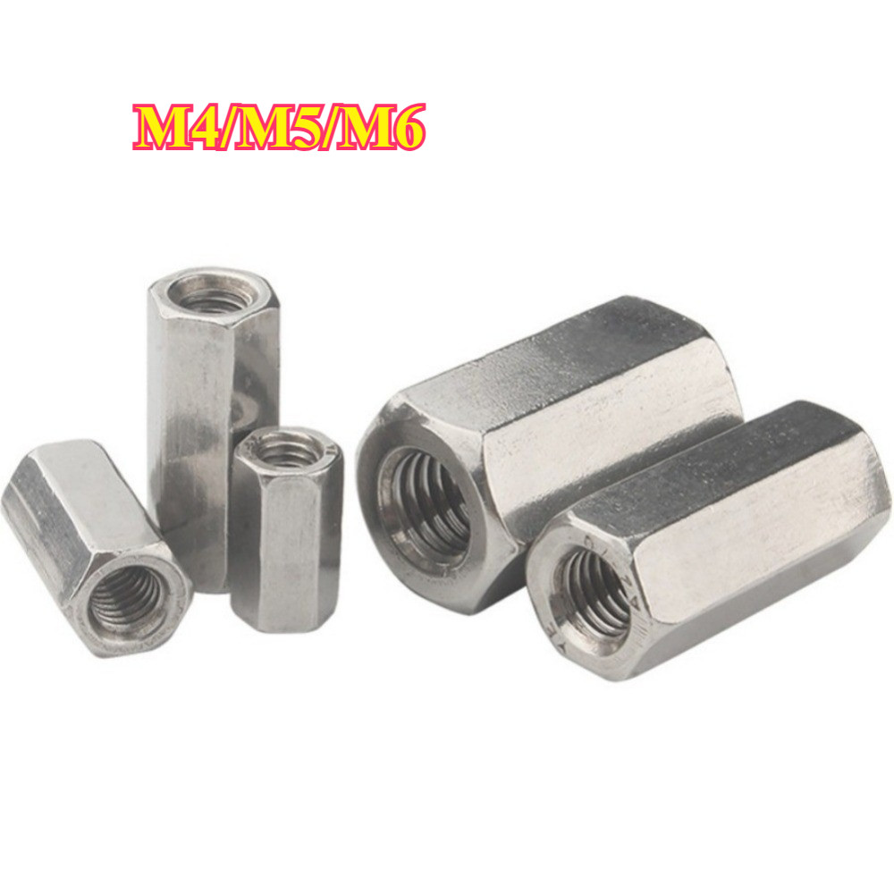304 สแตนเลส double pass strat strut แยกคอลัมน์ถั่วคอลัมน์ยาวน็อตหกเหลี่ยม M4/M5/M6 Lg-Mi