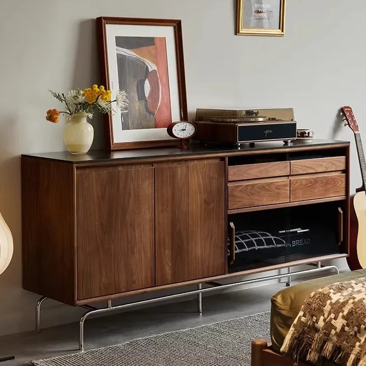 รวมภาษี Nordic Locker ไม้เนื้อแข็งเก็บ Retro Locker ห้องนั่งเล่นห้องนอน Locker ลิ้นชักพร้อมขายึด Loc