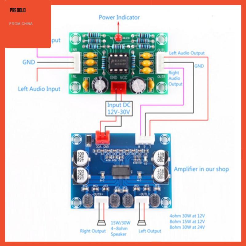 [Predolo] 12-30VOperional OP- Pre-Amplifier Module NE5532 Amplifier Preamp Board