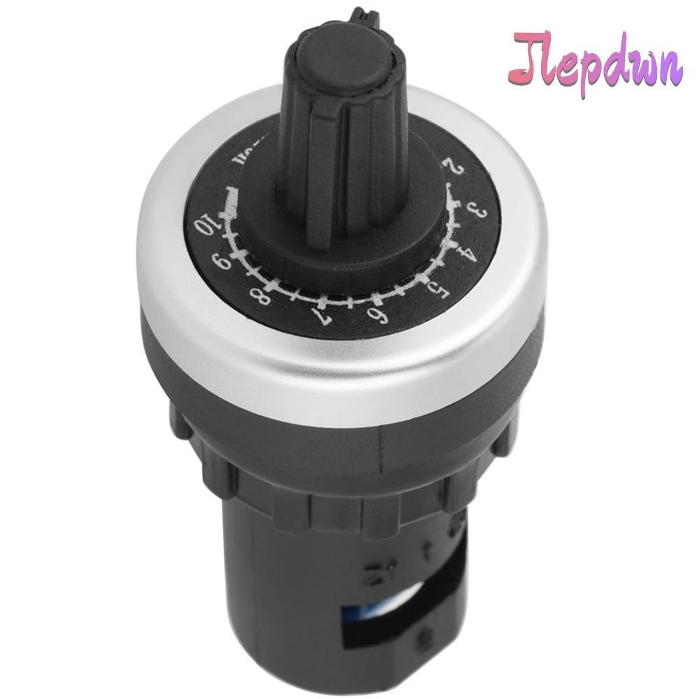 JEPDWN 10k Potentiometer, IP65 10K Potentiometer,ทนทานแผง Mount สีดํา 22 มม.VFD Potentiometer อินเวอ