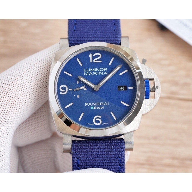 GENEVE MOVEMENT_LUMINOR_PANERAI Submersible pam0126 เครื่องอัตโนมัติ มาใหม่ MY700 สีฟ้า