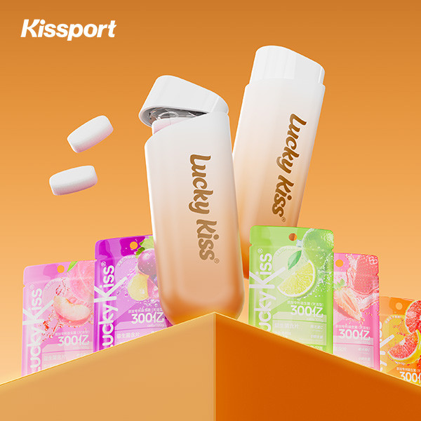 ซื้อ 1 แถม 2 ฟรี!Kissport Ejection Probiotic Candy Lozenges Family Pack รสมิ้นต์ผลไม้รวมหลายรสชาติ