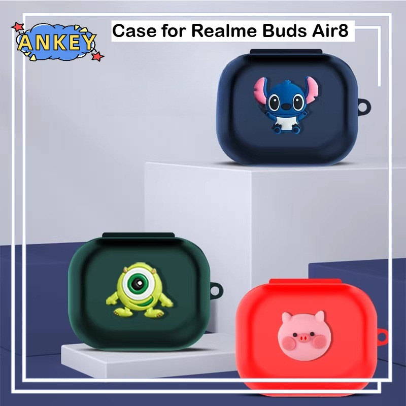for Realme Buds Air8 Case Protective Earphone Cover Ring Anti-fall Soft Silicone Wireless Bluetooth 