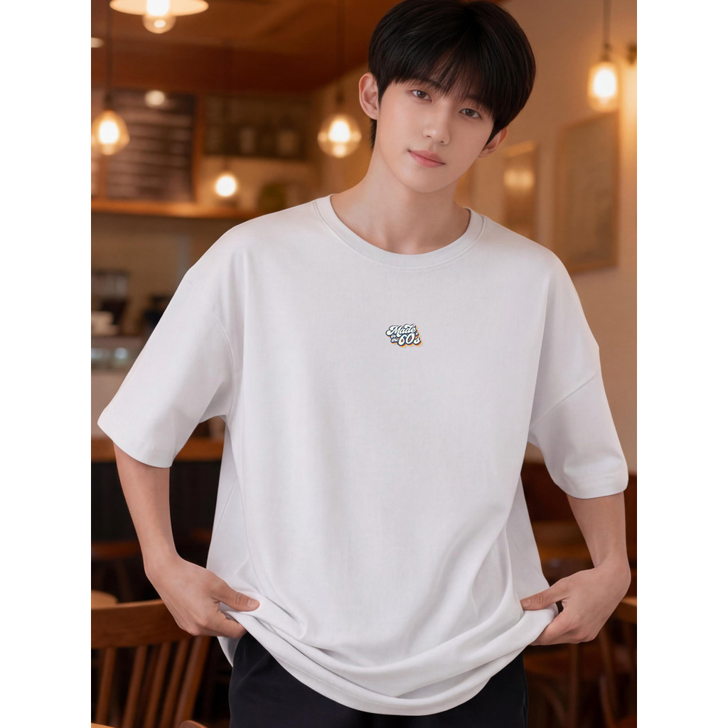 2R185 [AIYOU] Lelaki Baju T เสื้อผู้ชาย Tshirt Crop Top เสื้อผ้ารอบคอ Plus ขนาดเสื้อยืดสไตล์เกาหลีผู