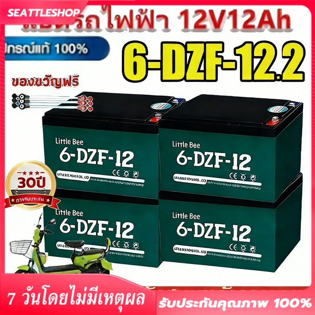 🔋ใหม่เอี่ยม 100%🔋 รับประกัน 1 ปี แบตรถไฟฟ้า 12V12Ah 4ก้อน แท้ 6-DZF-12 แบตเตอรี่  battery