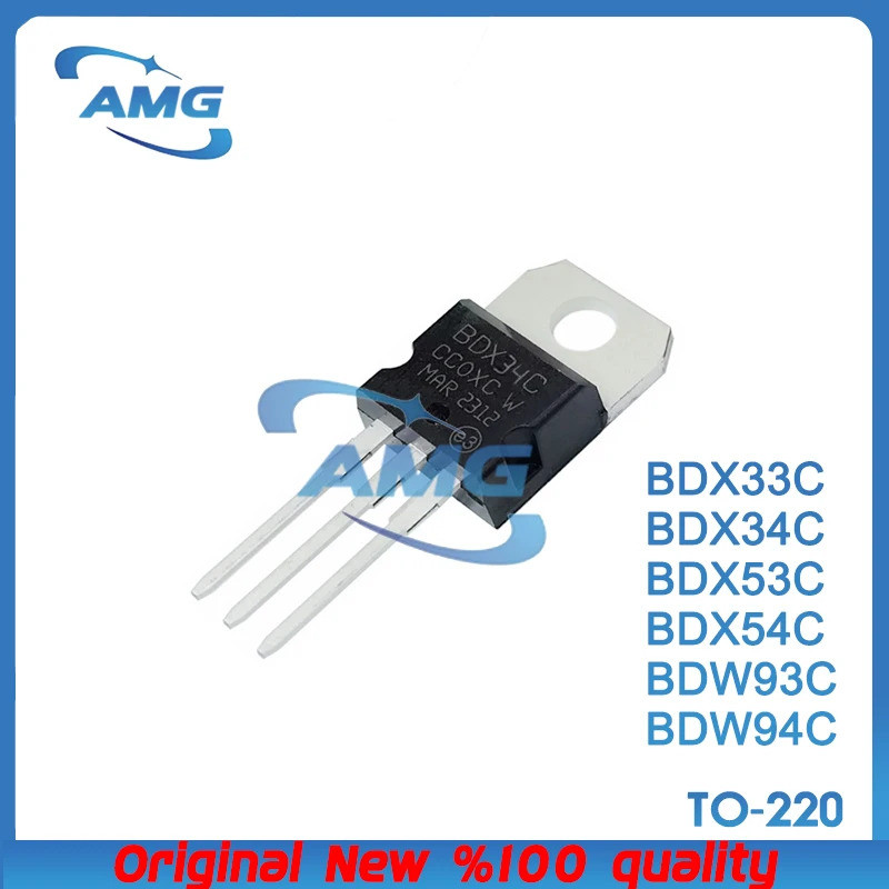 5PCS BDX33C BDX34C BDX53C BDX54C BDW93C BDW94C แพคเกจ TO-220 NPN Darlington ทรานซิสเตอร์