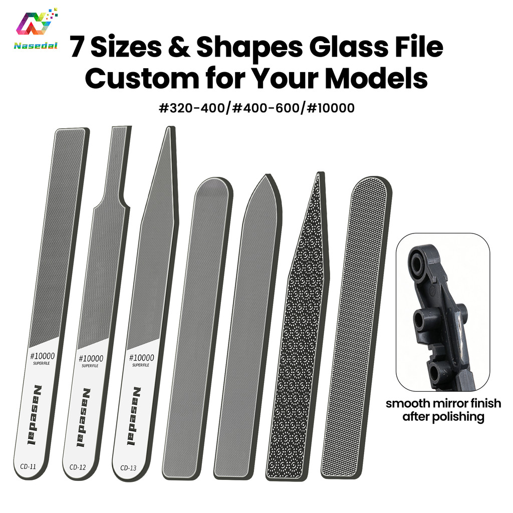 ตะไบแก้วนาโนนาสเดลสําหรับกันดั้มรุ่นขัดแม่นยําพิเศษ #320 ถึง #10000 Grits แท่งขัดกระจกล้างทําความสะอาดได้สําหรับ Gunpla Hobby พลาสติกรุ่น Nub Clear Part Grinding Tool