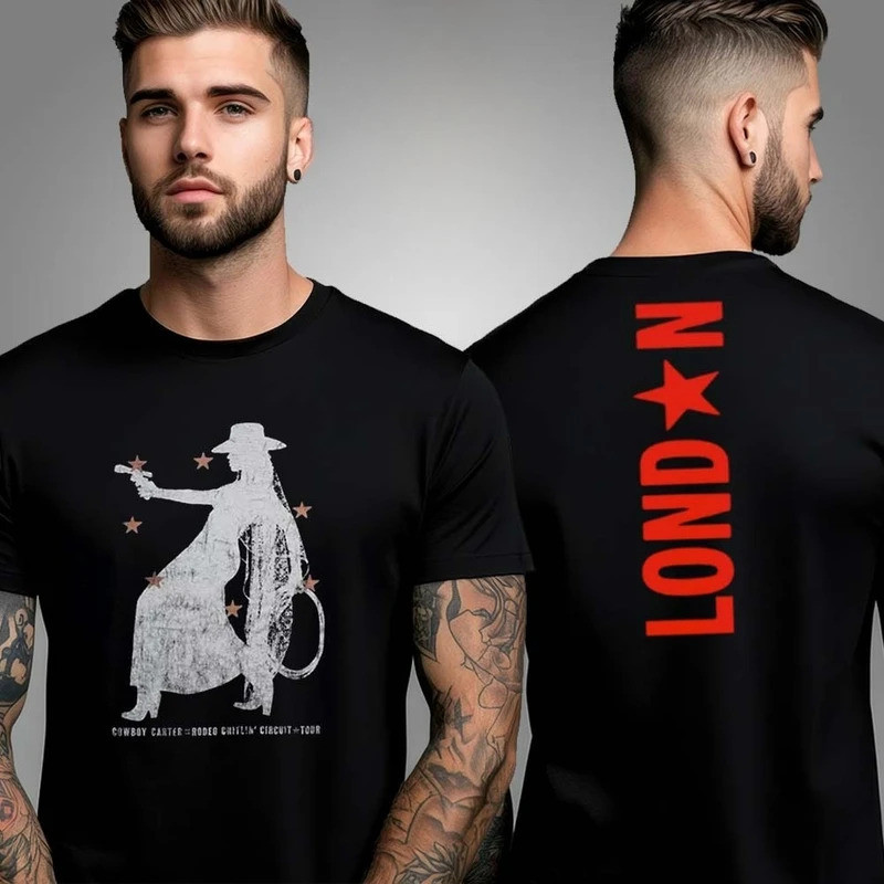 ใหม่ เสื้อยืด Beyonce Cowboy Paris, Stade De France แบบสองด้าน ยูนิเซ็กซ์ เสื้อยืดหรูหราสำหรับทั้งผู