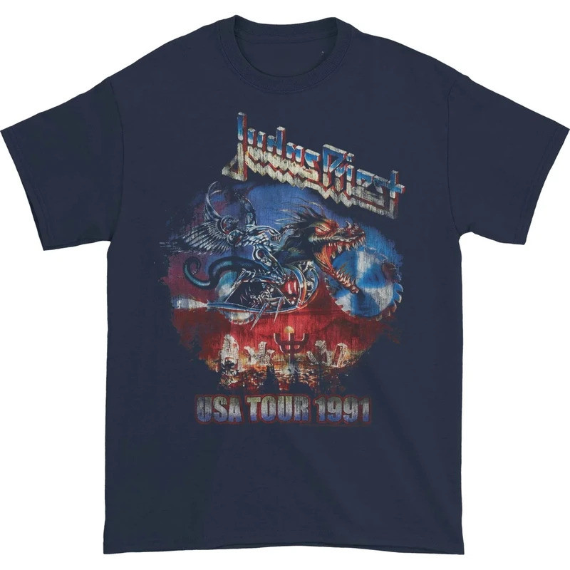 เสื้อยืด Judas Priest Painkiller US Tour 91 หรูหราสำหรับทั้งผู้ชายและผู้หญิง ท็อป Y2k 2026