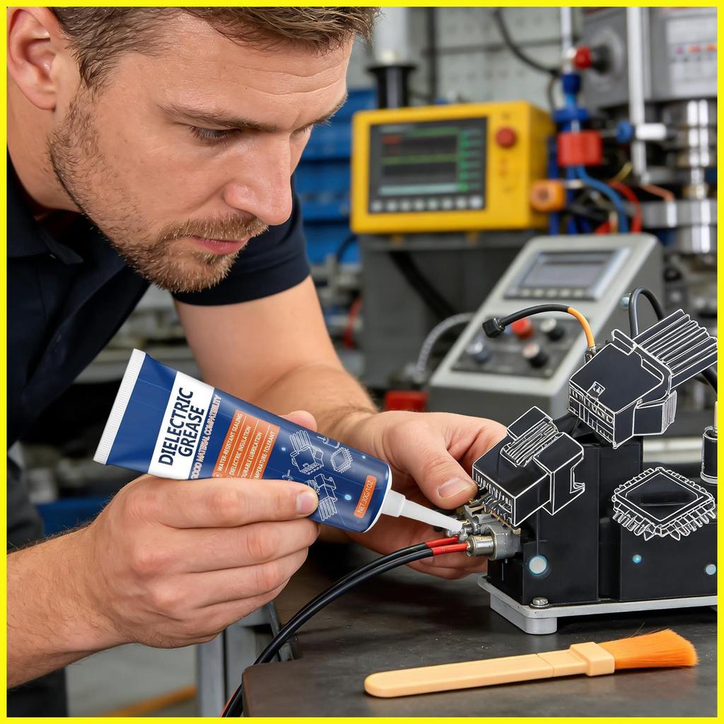 จาระบีเบรคน้ํามันหล่อลื่นรถยนต์ประสิทธิภาพสูงพร้อมแปรง Dielectric Grease Marine สําหรับรถพ่วง RV รถบ