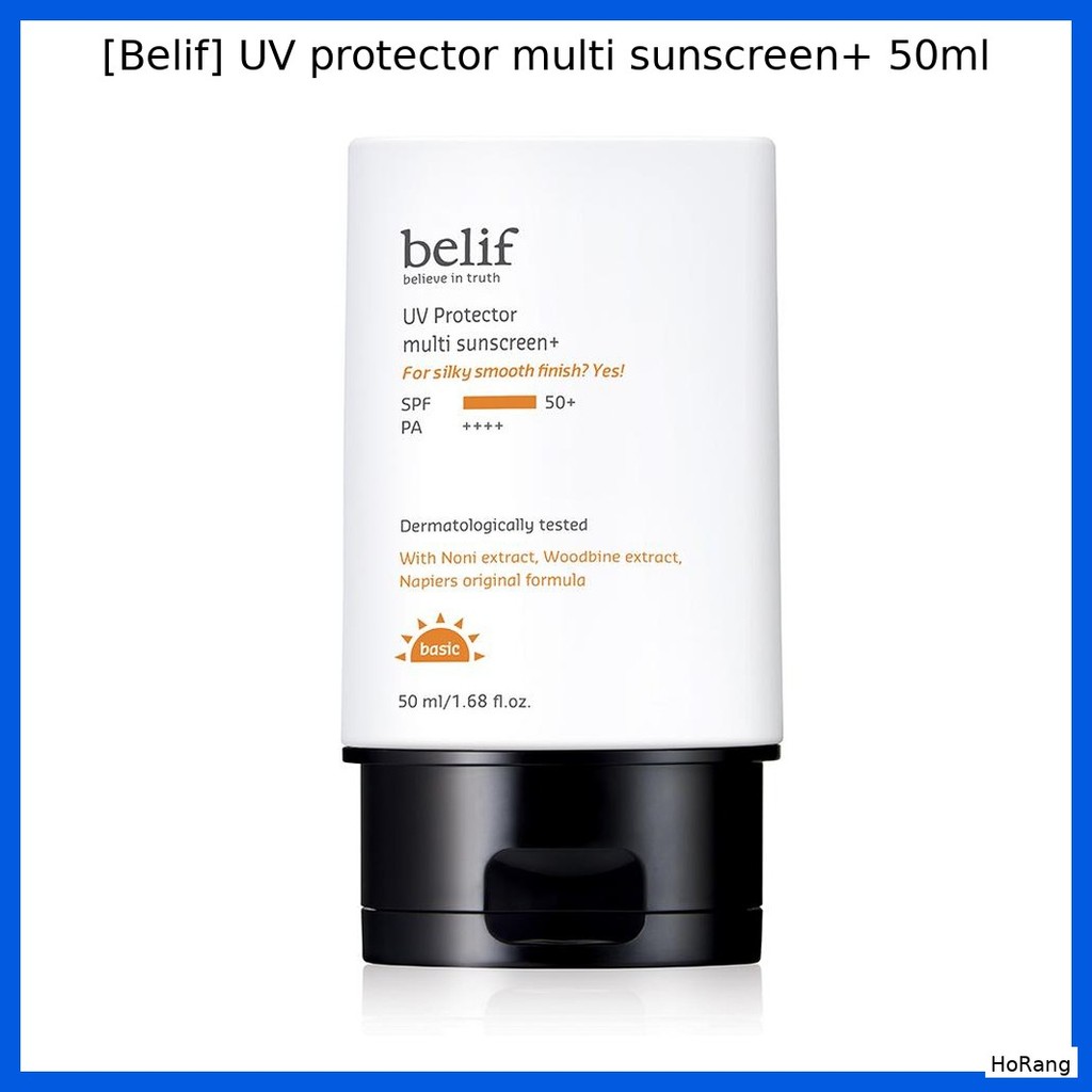 [Belif] UV protector multi Sunscreen+ 50ml / ครีมกันแดดเกาหลี SPF50 / สูตรบางเบา โดย HoRang
