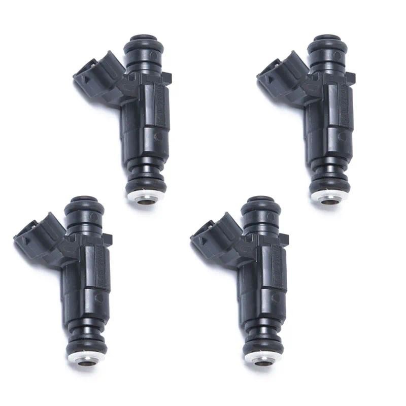4 ชิ้นหัวฉีดน้ํามันเชื้อเพลิงฉีดสําหรับ Hyundai Accent LC Elantra XD GETZ TB i10 Matrix FC 1.2 1.5 1