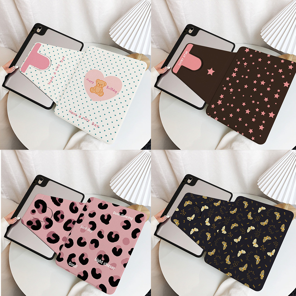 เคสหมุนได้ 360 องศา สำหรับ For iPad 11th/10th/9th/8th/7th พร้อมช่องใส่ปากกา เคสกันกระแทกสำหรับ Mini 4 5 6 7 พร้อมขาตั้ง