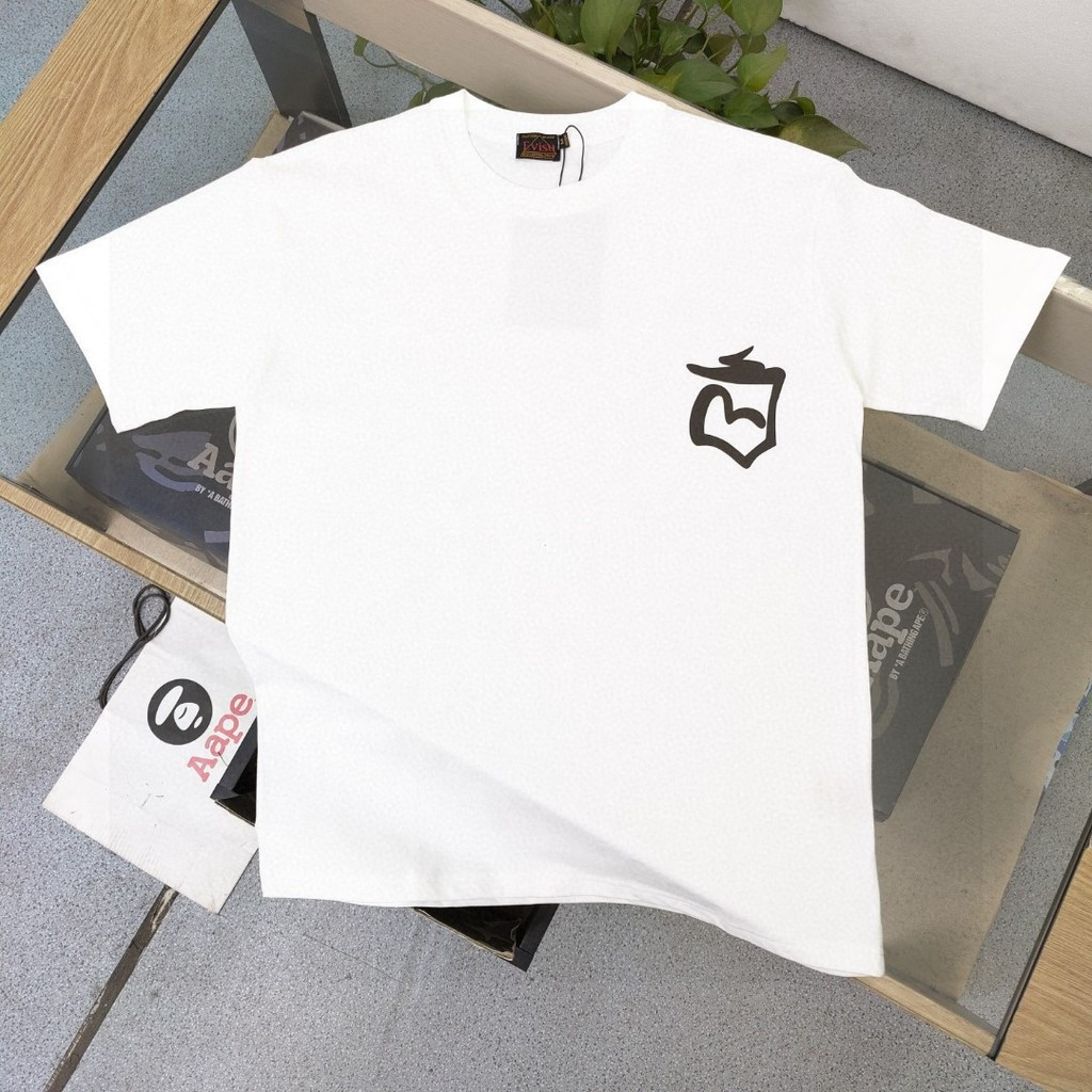 Evisu/God of Fortune 2026 คลาสสิกรอบคอแขนสั้นเสื้อยืดผู้ชายผู้หญิงสไตล์มาใหม่ 2026 ต้นฤดูใบไม้ผลิสไต