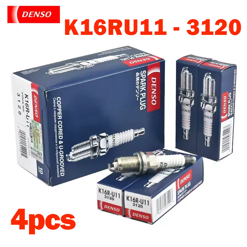 🚀ส่งเร็ว🚀 หัวเทียน DENSO K16RU11 Toyota Altis / Vios / Yaris / Collara / Soluna ( 4หัว ) DENSO K16RU
