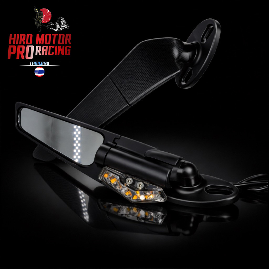 กระจกวิงแต่ง พร้อมไฟเลี้ยวในตัว สำหรับ CBR150R CBR250R CBR300R CBR400R CBR500R