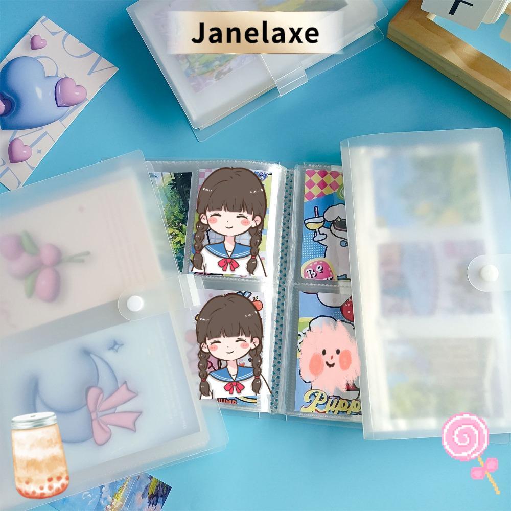 JANELAXE อัลบั้มรูปโปร่งใส, สมุดสะสม PP คั่นระหว่างหน้าฝ้า, ของขวัญที่ใส่การ์ดภาพถ่าย 3 นิ้ว INS คุณภาพสูง