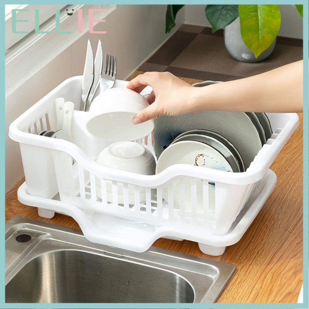 ELLIE Utensils Drainer Rack Home Plates ตะเกียบช้อน Organizer Storage Rack