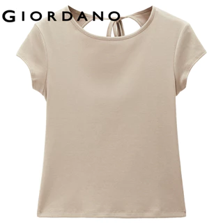 GIORDANO (Korea Collection) เสื้อยืดผู้หญิง Women Cotton Crew Neck Tee 05326562