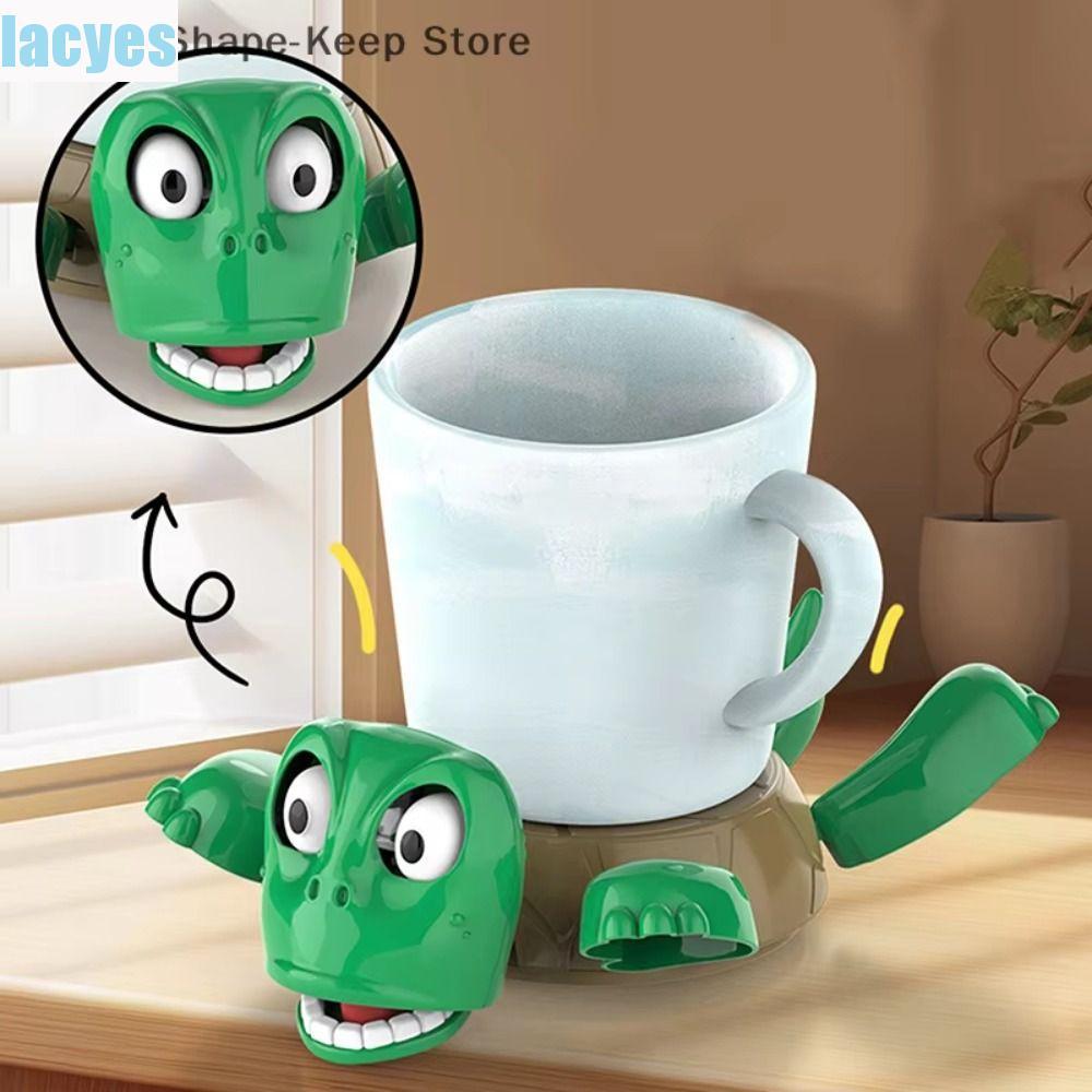 LACYES Panicked Turtle Coaster, ABS Press Turtle Cup Pad Quirky Toys, Funny Expression Mug Holder Fr