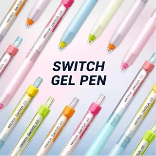 ปากกาเจล Writech Switch รุ่น W-0195 (0.5 mm) 🔥หมุนปรับเสียงกดได้ หมึกน้ำเงิน ปากกาไร้เสียงและมีเสียงคลิกในด้ามเดียวกัน