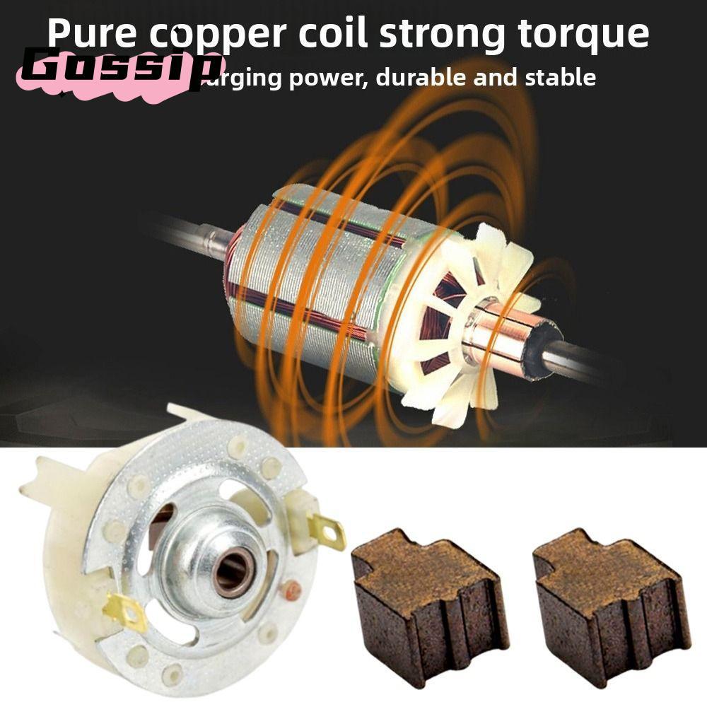 GOSSIP มอเตอร์ไฟฟ้าลิเธียม, ที่ใส่แปรงคาร์บอนพลาสติก 2 รูปแบบ, อุปกรณ์เสริม RS775 12-25V สว่านชาร์จ 