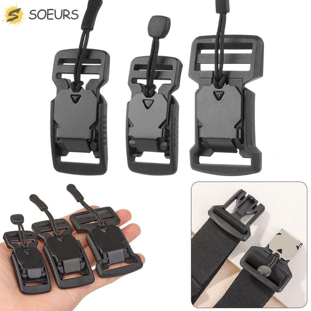 SOEURS หัวเข็มขัดแม่เหล็ก พลาสติก ปรับขนาดได้ Quick Release Fastener สําหรับกระเป๋าเป้ สายคล้อง DIY 20/25/32/38/50 มม.