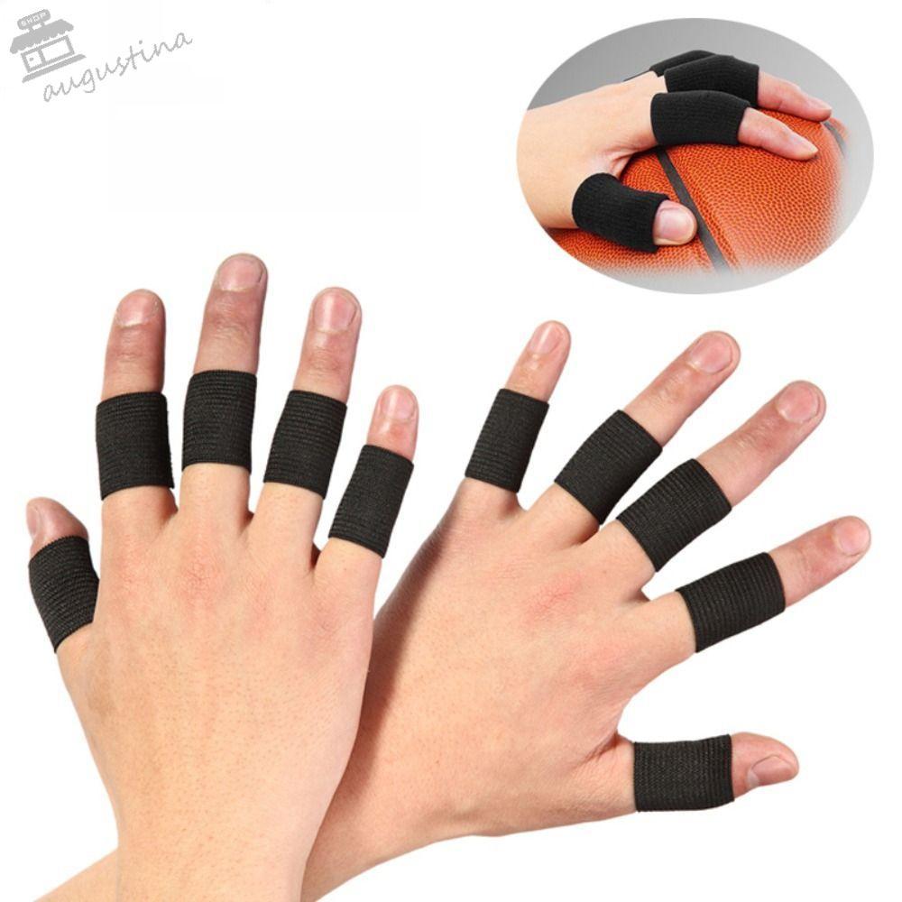 AUGUSTINA แขนนิ้วมือสนับสนุน Finger GUARD 10 ชิ้นสนับสนุน Finger GUARD Breathable สําหรับบาสเกตบอลเท