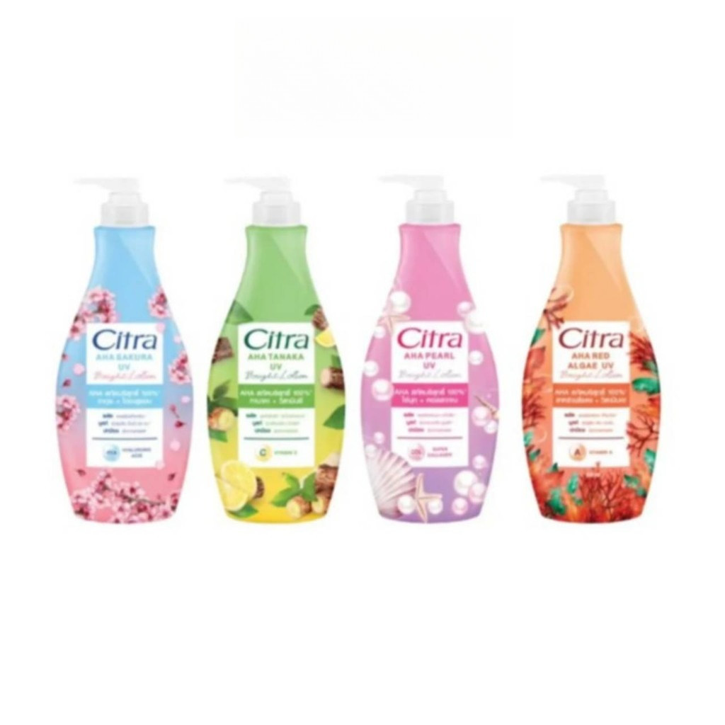 Citra ซิตร้า บอดี้โลชั่นหัวปั๊ม Citra โลชั่น ซิตร้า เพิร์ลลี่ ไบรท์ ยูวี โลชั่น  4 กลิ่น 300-500ml