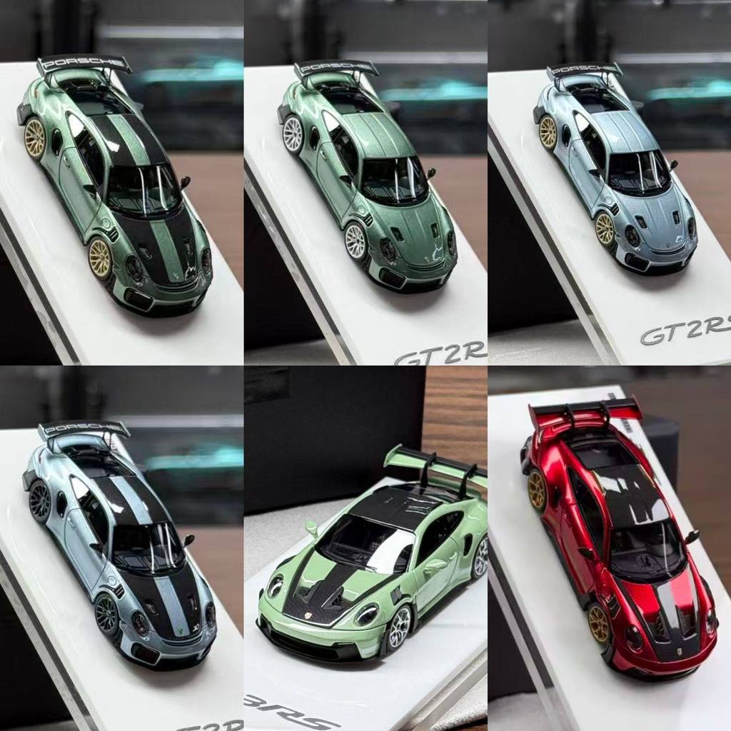 SUHE 1: 64 Porsche 911GT3RS 992 911GT2RS เรซิ่นรถคอลเลกชันเครื่องประดับ