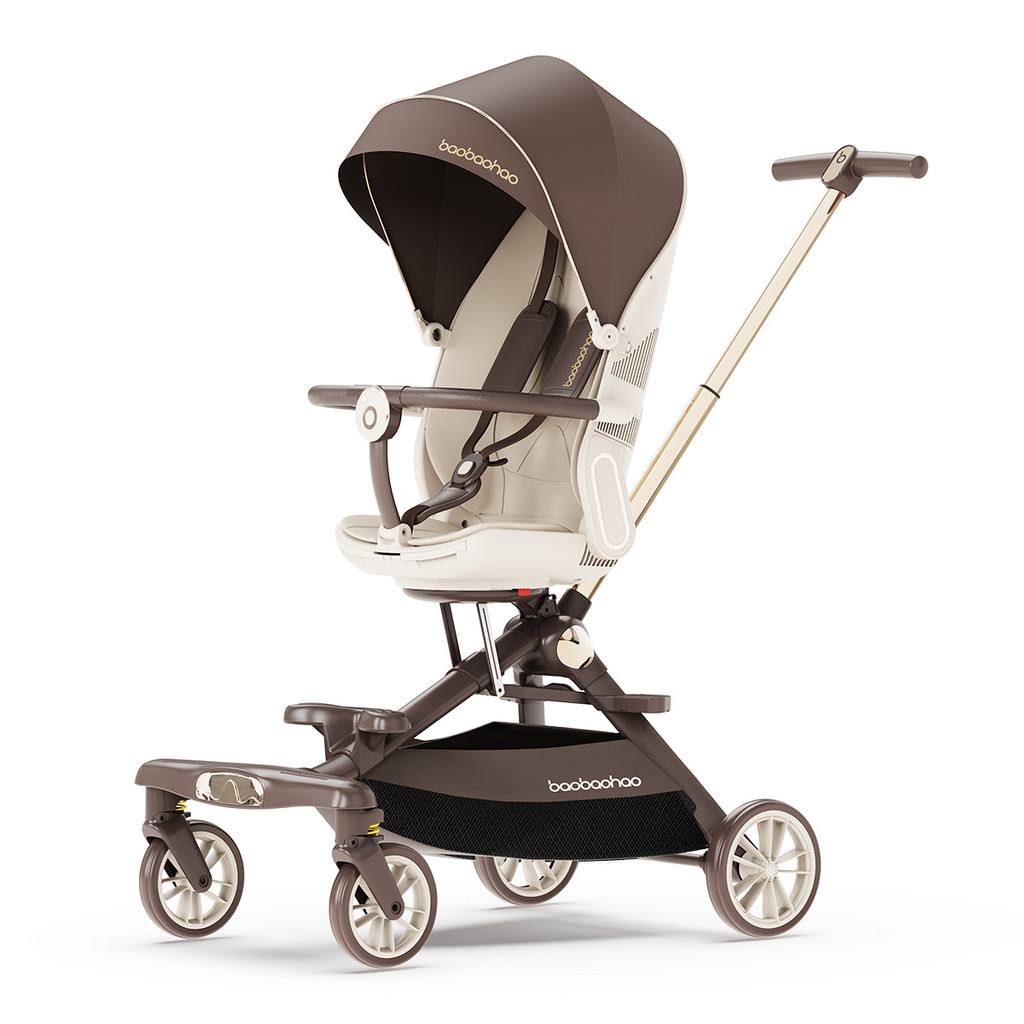 ชุด Baby Good V16: รถเข็นเด็กพร้อมที่นั่งปรับเอนได้, รถเข็นเด็กสี่ล้อแบบสองทิศทางที่มองเห็นได้สูง BY